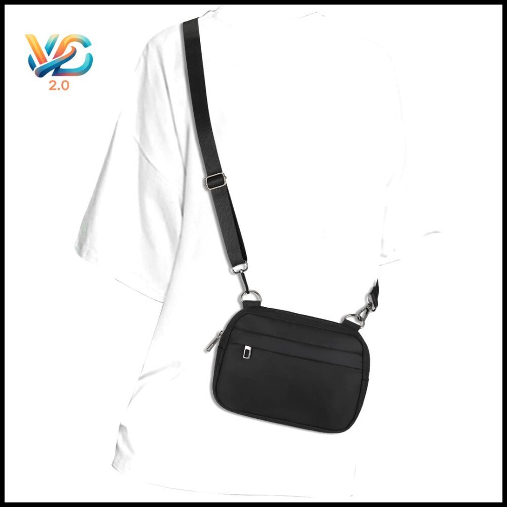 Small Crossbody Belt Bag Fanny Pack Adjustable Strap Water Resistant Nylon